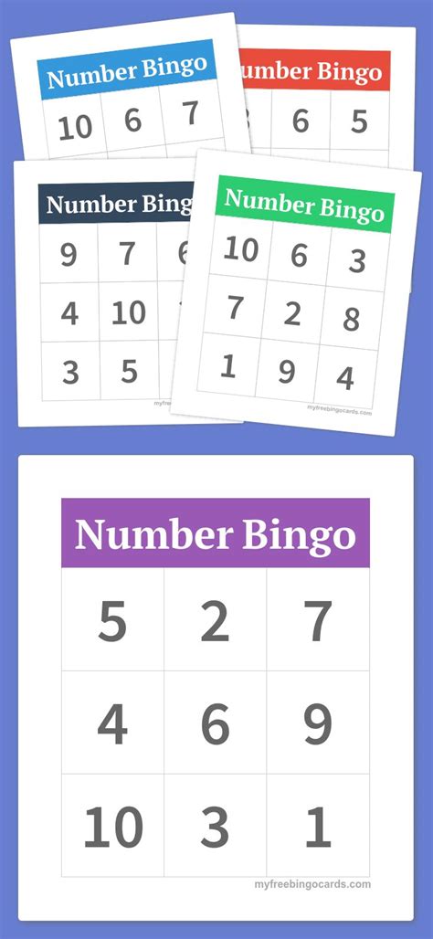 Number Bingo Bingo Cards Bingo Kindergarten Math