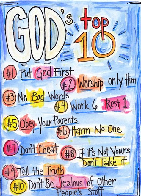 Hep kids learn about the 10 commandments for kids with this fun ten commandments craft, free 10 commandments printable activity, song, and more. God's Top Ten Commandments for Kids and all by nicplynel ...