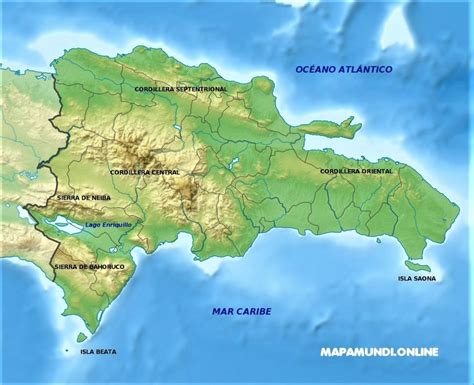 ⊛ Mapa De República Dominicana ·🥇 Político And Físico Para Imprimir