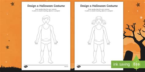 Halloween Costume Worksheet Teacher Made