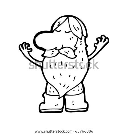 Nudist Man In Boots Cartoon Stock Vector Illustration Shutterstock
