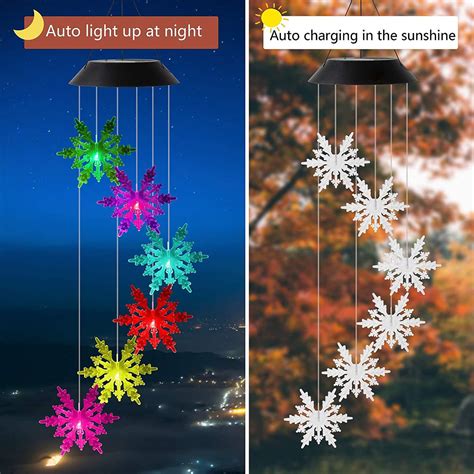 Sanbonepd Christmas Wind Colorful Led Power Light Decoration Snowflake