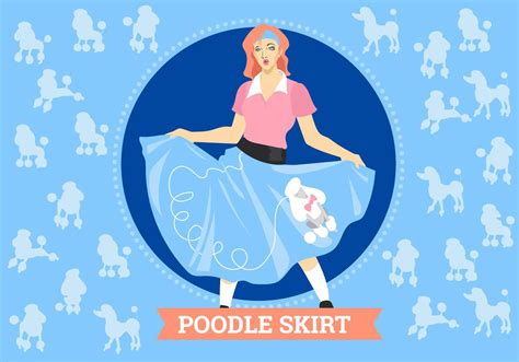 Woman Posing With Poodle Skirt Costume Vector 158591 Vector Art At Vecteezy
