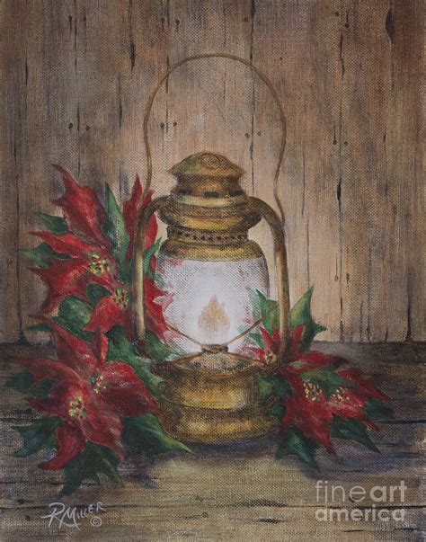 Christmas Lantern Painting By Rita Miller Fine Art America
