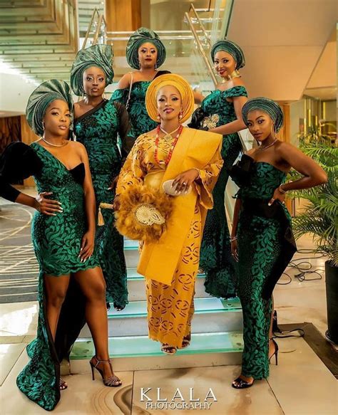 2019 Wedding Color Emerald Green African Bridesmaids African Bridesmaid Dresses Nigerian