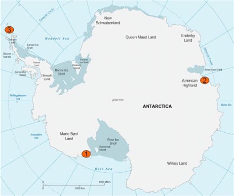 Study Areas In The Antarctic 1 Russkaya Station 2 Larsemann Hills