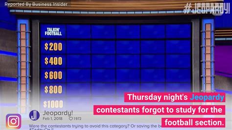 Jeopardy Contestants Cant Answer Football Questions Video Dailymotion