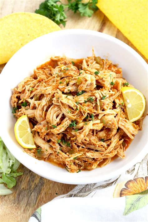 The result is a great base protein that can be added to multiple meals by flavoring it with your choice of spices and sauces. Instant Pot Shredded Chicken Mexican Style | Lemon Blossoms