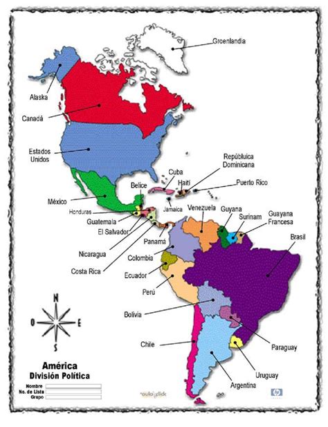 Mapa Del Continente Americano Con Division Politica Y Capitales Imagui