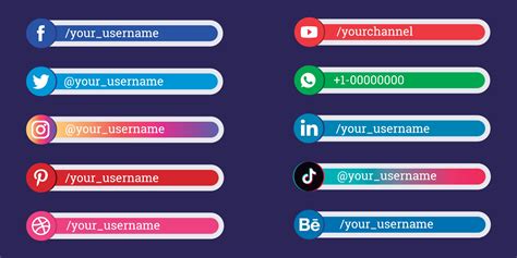 Social Media Lower Thirds Collection 3135934 Vector Art At Vecteezy