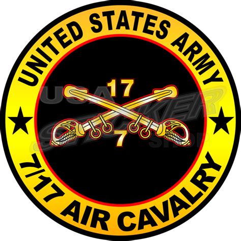 Us Army 717th Air Cavalry Crossed Swords Sticker