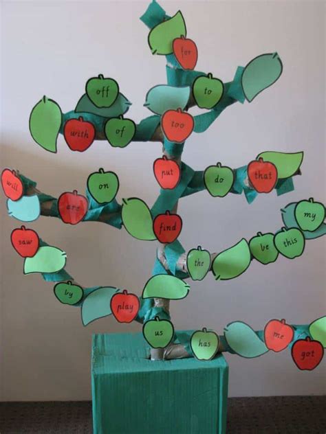 Apple Sight Word Activity With Paper Mache Tree Learning 4 Kids