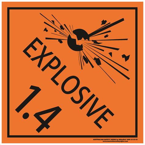 Class 1 Explosive 14a Discount Safety Signs New Zealand