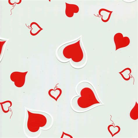 Wrapping Pack Of 100pcs 40mic Hearts With White Boarder Printed Cello