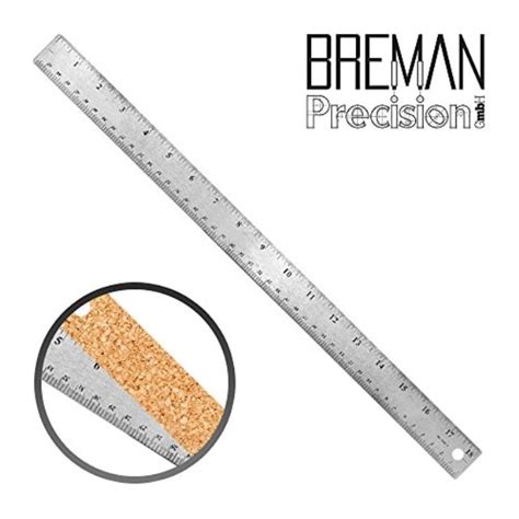 Breman Precision Stainless Steel 18 Inch Metal Ruler 2 Pack Straight