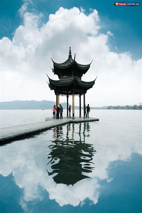 Chinese Ancient Pavilion On The West Lake In Hangzhou