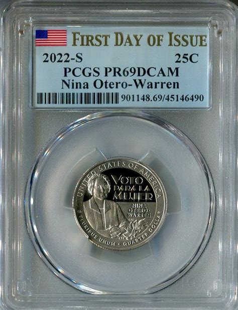 2022 S Nina Otero Warren Womens Quarter Series Pcgs Pr69dcam