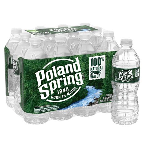 Poland Spring Brand 100 Natural Spring Water 169 Ounce Plastic