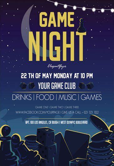 Game Night Flyer Template Elegant Free Psd Flyers