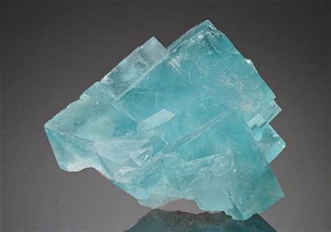 A Superb Gem Ice Blue Colour To This Specimen Of Stepped Habit Fluorite