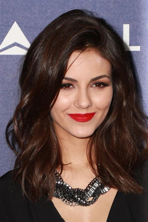 Victoria Justice Wavy Dark Brown Long Bob Hairstyle Steal Her Style