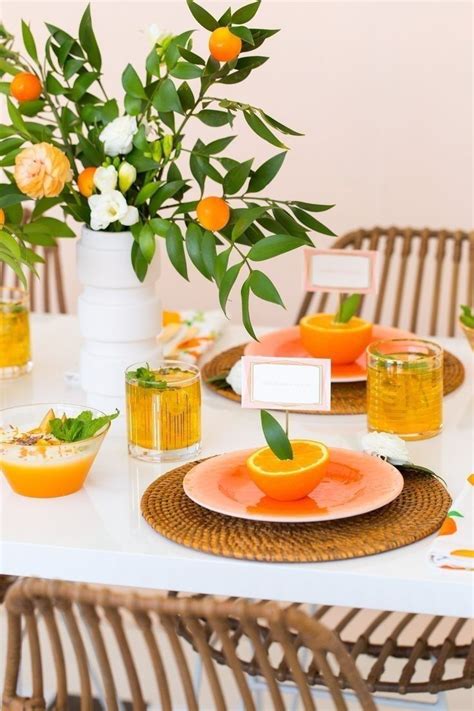 Pin By Annie On Marigolds Cottage Orange Party Orange Table Dinner