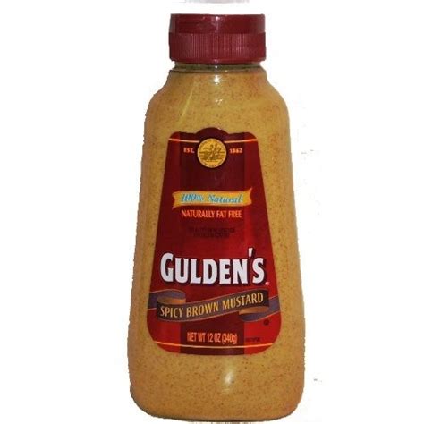 Guldens 100 Natural Spicy Brown Mustard 12 Oz Squeeze