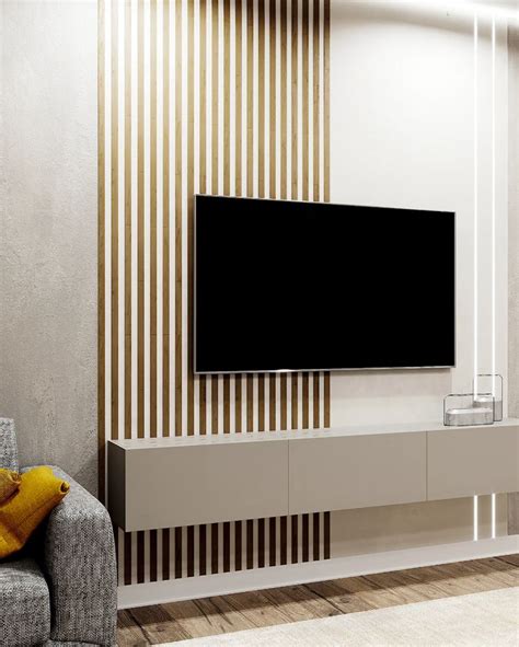 Minimalist Vertical Wood Paneling With Simple Decor Home And