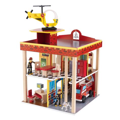 Toddle tots fire truck, with 4 firemen little tikes, hat tike, farmer tike, docter tike, hunter tike, painter tike, sailor tike and shriner tike with a little tikes. The wooden KidKraft Fire Station Set offers 360 degrees of ...