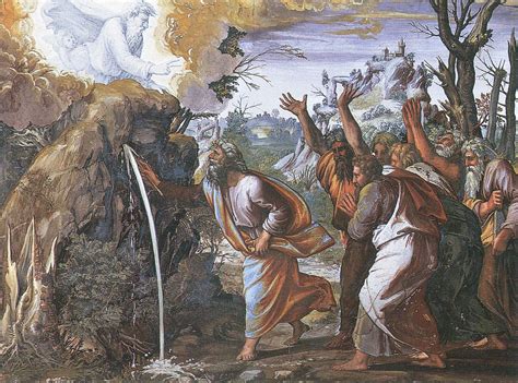 Raffael Schule Die Geschichte Des Moses Moses Schlägt Wasser Aus