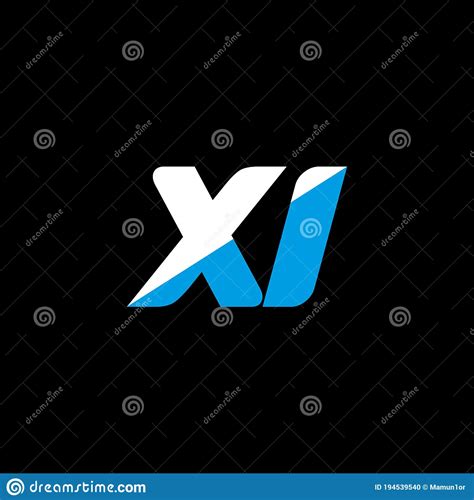 Xi Letter Logo Design On Black Background Xi Creative Initials Letter