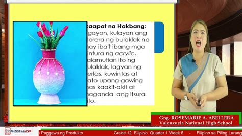 Grade 12 Filipino Sa Piling Larang Tekbok Q1w6 Dokumentasyon Sa