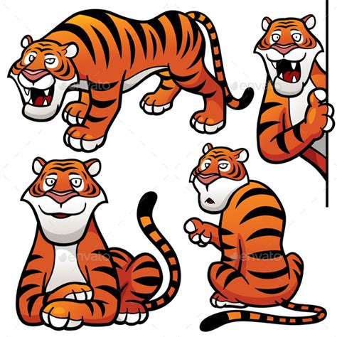 Cartoon Tiger By Sararoom Graphicriver