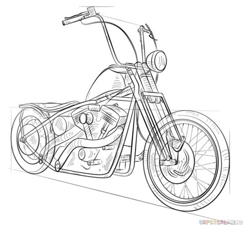 My step by step guide on how to draw a chopper style motorcycle. How to draw a chopper bike | Step by step Drawing ...