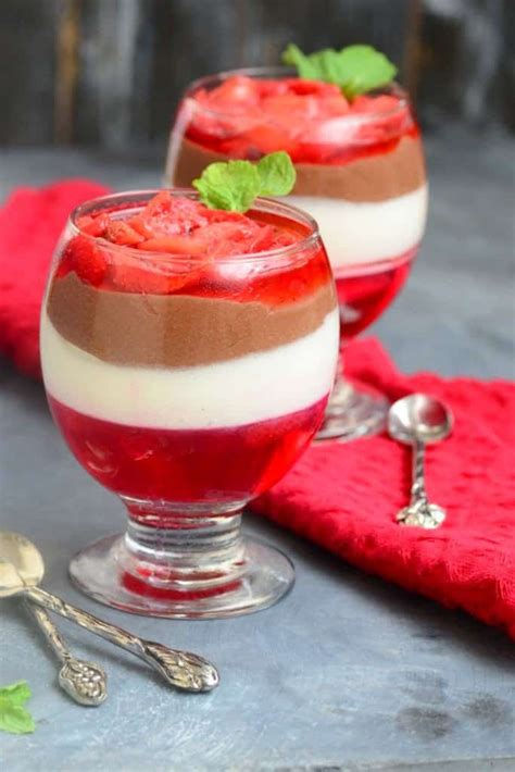 The name mousse comes from the french word meaning foam. the light and airy texture of this classic dessert comes from whipping air into cream and gently folding it. Strawberry Jelly with White and Dark Chocolate Mousse ...