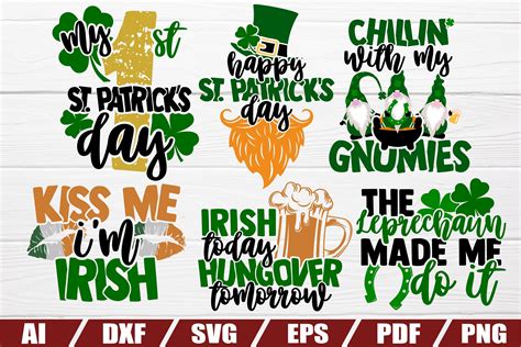 St Patricks Day Bundle Svg 23 Designs Dxf File Eps 493037 Cut Files Design Bundles