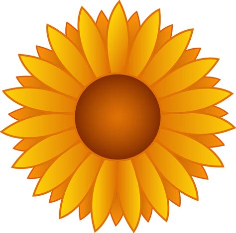 Yellow Sunflower Vector Art Free Clip Art