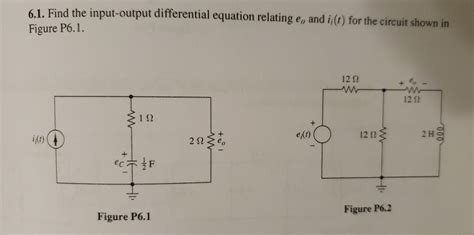 Solved 6 1 Find The Input Output Differential Equation Chegg