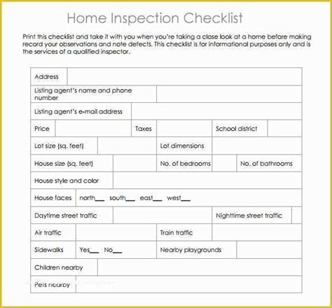 Free Property Inspection Checklist Templates Of 15 Sample Home