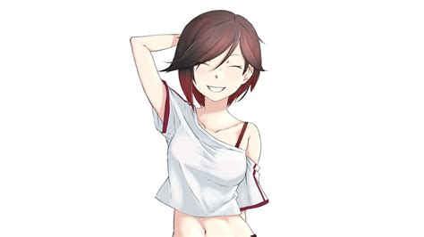 Desktop Wallpaper Ruby Rose Anime Girl Happy Mood Hd