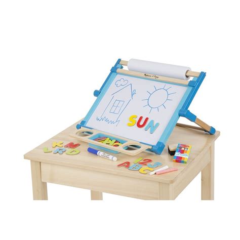 Melissa And Doug Deluxe Double Sided Tabletop Easel Multicolorplastic