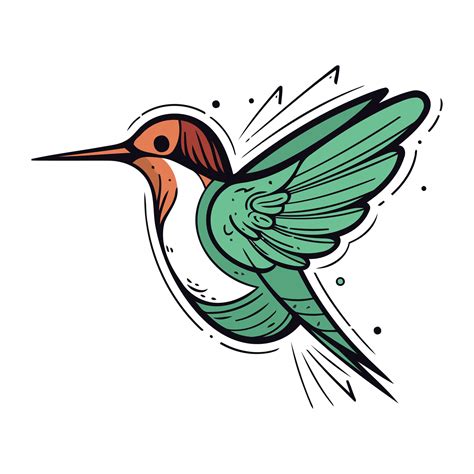 Hummingbird Cartoon Icon Bird Animal And Nature Theme Isolated Design
