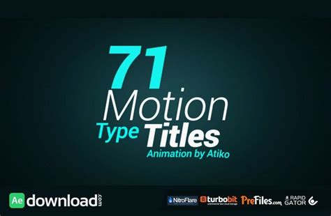 View demo & info page. VIDEOHIVE MOTION TYPE TITLE ANIMATIONS FREE DOWNLOAD ...