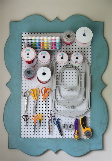 Diy Framed Pegboard Tutorial Sewing And Craft Room The Cottage Mama