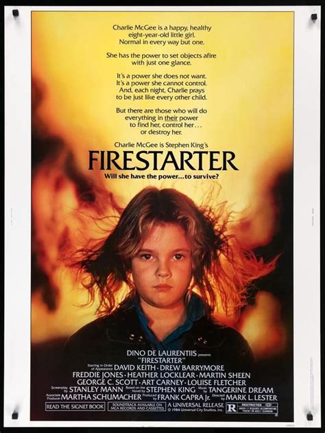 Firestarter 1984 Fire Starters Stephen King Drew Barrymore