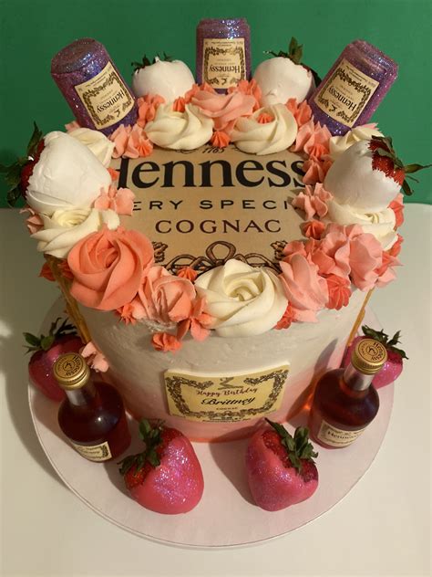 Hennessy Cake Alcohol Birthday Cake Hennessy Cake Booze Cake
