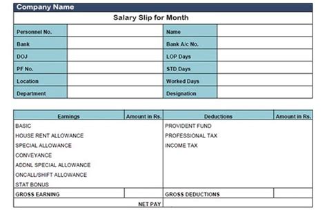Salary Payslip Format In Word How To Make Salary Slip Format In Pdf