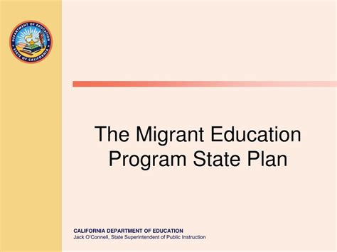 Ppt The Migrant Education Program State Plan Powerpoint Presentation