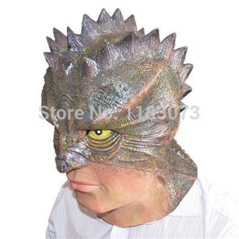 Lizard Man Latex Realistic Mask Horror Animal Eco Friendly Material