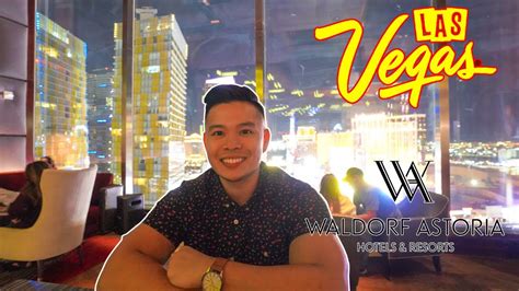 Sky View Bar In Las Vegas Waldorf Astoria Skybar Youtube